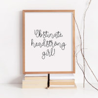Obstinent huvudstark flicka Jane Austen citat