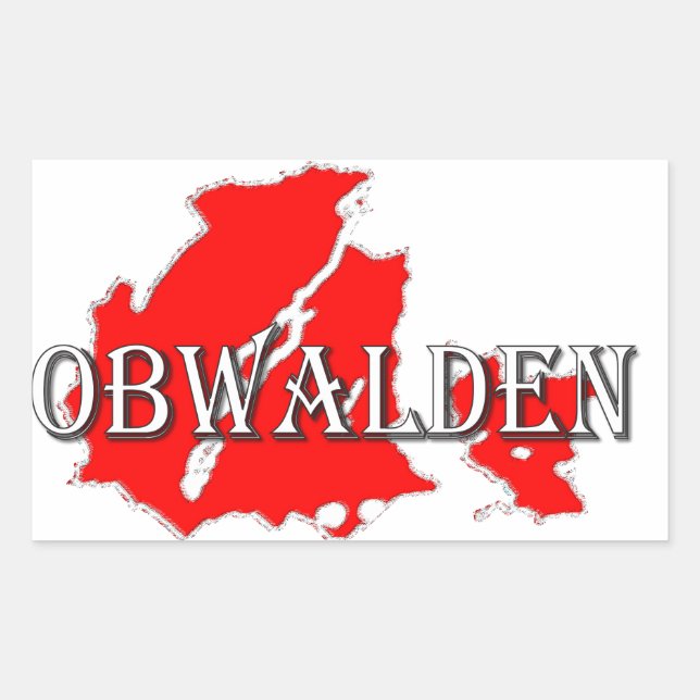 Obwalden Rektangulärt Klistermärke (Framsida)