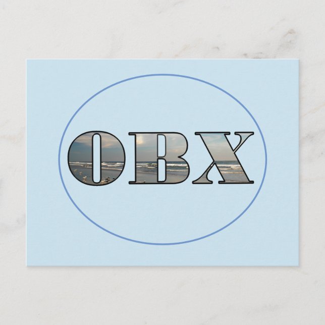 OBX Beach-text Vykort (Framsida)