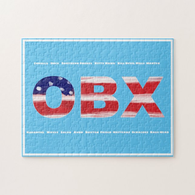 OBX Flagga och Städer Pussel (Horisontell)