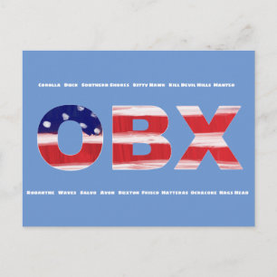 OBX Flagga och Städer Vykort