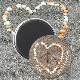 OBX Fredstecken Heart of Seashells NC Magnet