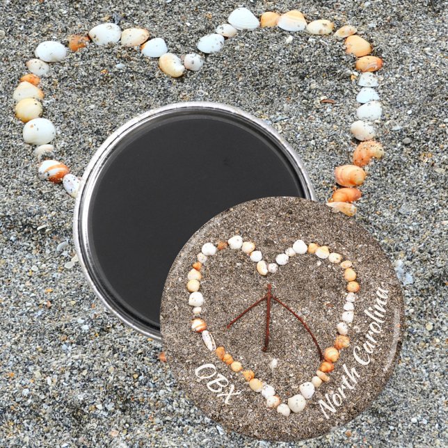 OBX Fredstecken Heart of Seashells NC Magnet (Skapare uppladdad)