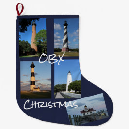 OBX Lighthouse-jul Stor Julstrumpa