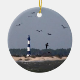 OBX Lighthouse Julgransprydnad Keramik