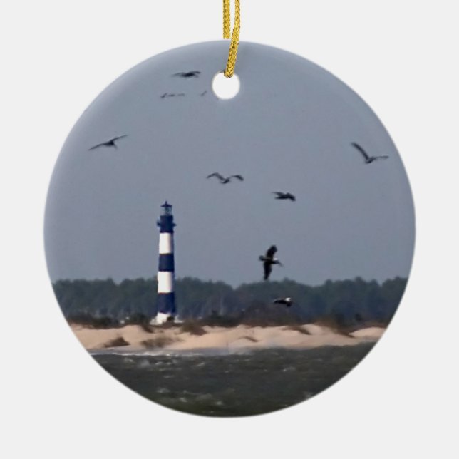 OBX Lighthouse Julgransprydnad Keramik (Framsidan)