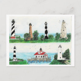 OBX LIGHTHOUSES MAGNET HELG VYKORT