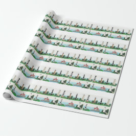 OBX LIGHTHOUSES WRAPPING PAPER PRESENTPAPPER