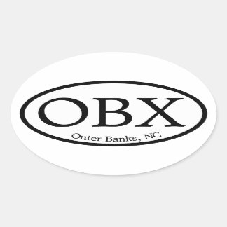 OBX Outer Banker Oval Ovalt Klistermärke