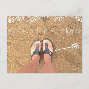 OBX Outer Banker Sand in mY-skor strand med NC-fli Vykort