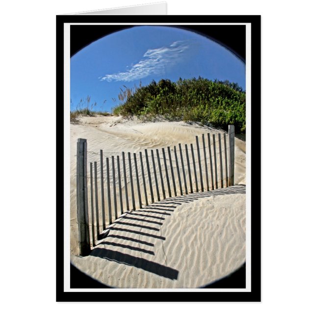 OBX Sand-stängsel Hälsningskort (Framsidan)