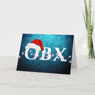 OBX Santa Hat och Ljus jul Helgkort