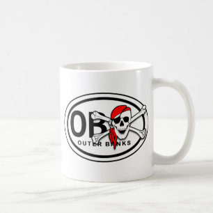 OBX Skull och Crossbone Pirat Mugg