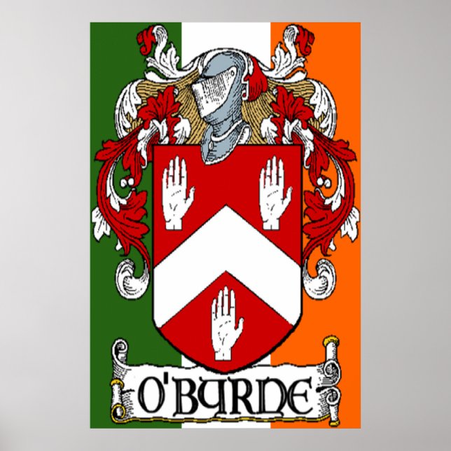 O'Byrne Jackar av Arm Irish Flagga Print Poster (Framsidan)