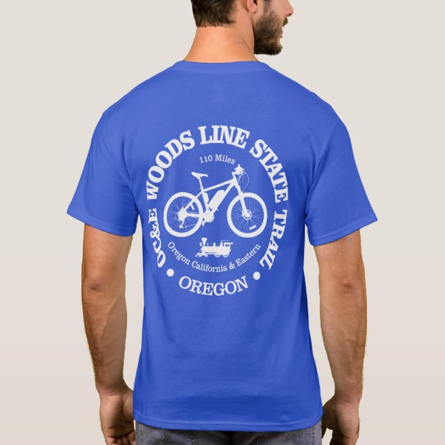 OC&E-Skogen-spårningsspår (cykling) T Shirt (Baksida)