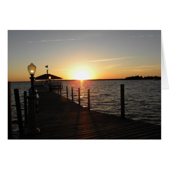 OC gazebo sunset Hälsningskort (Framsidan Horizontal)