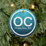 OC Ocean City NJ New jersey Beach-Märkrn - jul Julgransprydnad Keramik<br><div class="desc">OC Ocean City NJ New jersey Beach Märkre Julgran Keramic Ornament ~ Det kan vara personlig med ett namn,  år eller vilken text som helst som du vill lägga till. -</div>