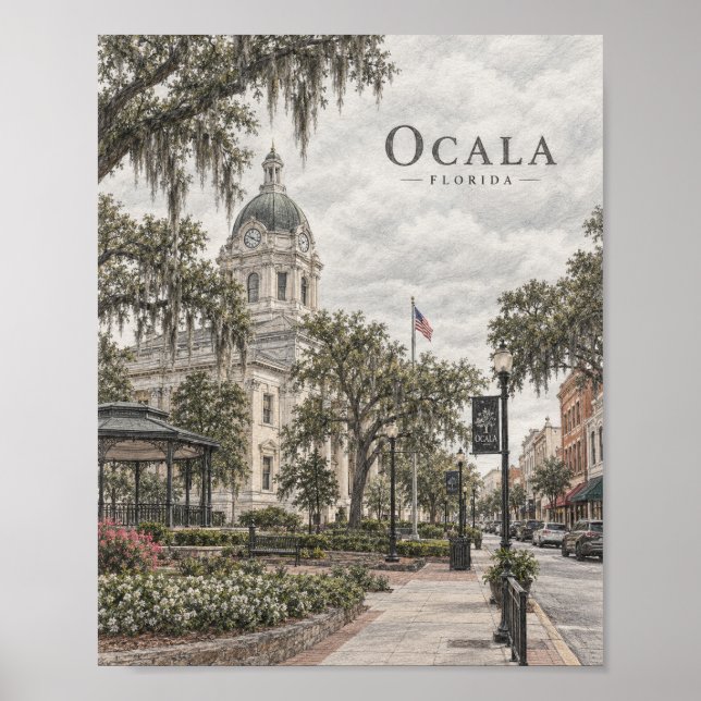 Ocala Florida Historiskt Affisch #093 (Framsidan)