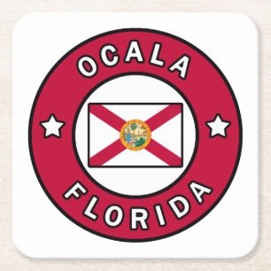 Ocala Florida Underlägg Papper Kvadrat