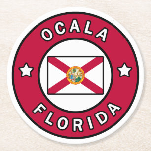 Ocala Florida Underlägg Papper Rund
