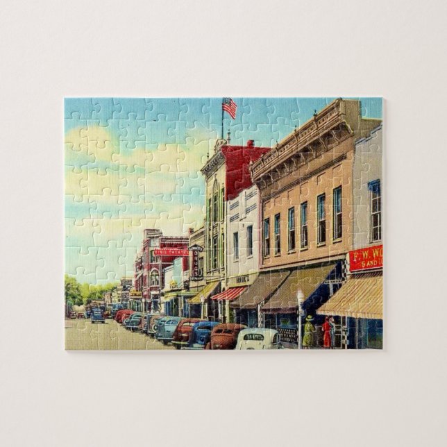 Ocala Floridas Magnolia St. 11x14 Puzzle Pussel (Horisontell)