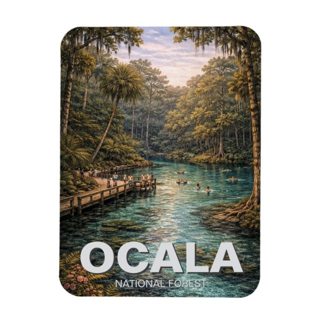 Ocala National Forest Florida Resa Magnet (Vertikal)