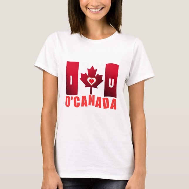 O'Canada I Kärlek You T Shirt (Framsida)
