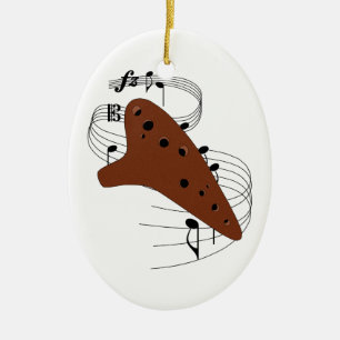 Ocarina prydnad julgransprydnad keramik