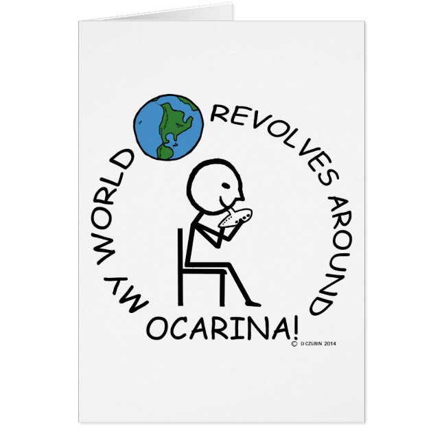 Ocarina - World Revolves runt Hälsningskort (Framsidan)