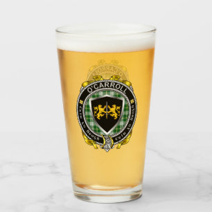 O'Carroll/Carroll Irish Shield Beer Glass Glaskopp