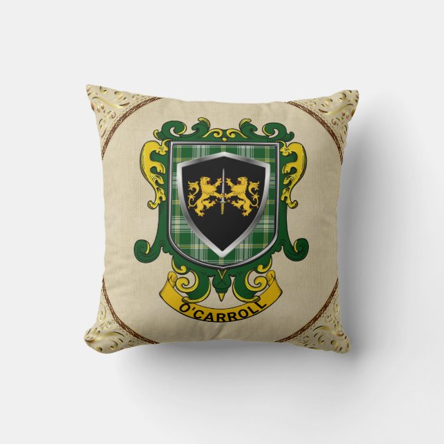 O'Carroll/Carroll Irish Shield Kudde (Framsida)
