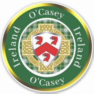 O'Casey Irish Shield/Celtic Kor Personlig Klistermärken