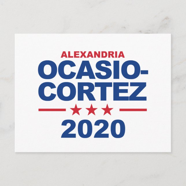 Ocasio-Cortez 2020 Vykort (Framsida)