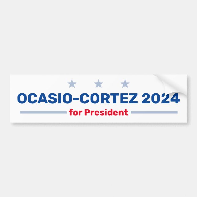 Ocasio-Cortez 2024-stötdekal Bildekal (Framsidan)