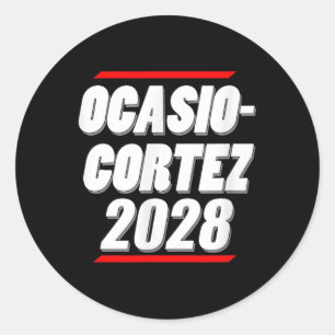 Ocasio-cortez 2028 - Aoc for President! Runt Klistermärke