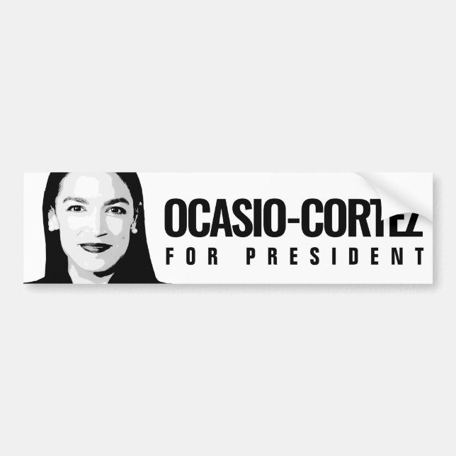 Ocasio-Cortez för president Bildekal (Framsidan)