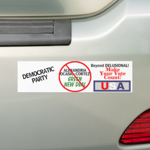 Ocasio-Cortez-Grönten Ny deal-demokrati Bildekal