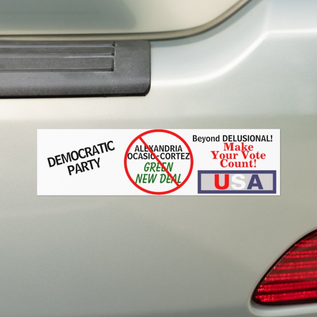 Ocasio-Cortez-Grönten Ny deal-demokrati Bildekal (På Bil)