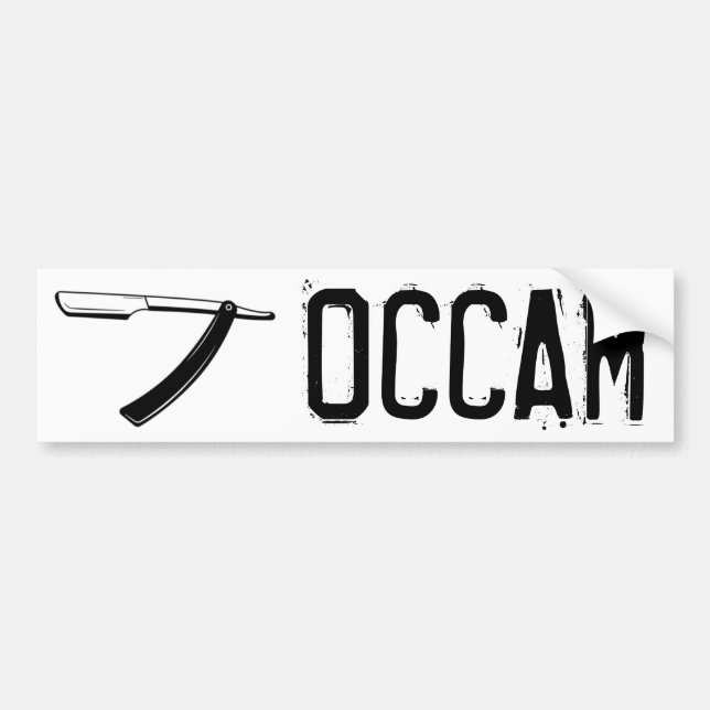 Occams Razor Bildekal (Framsidan)