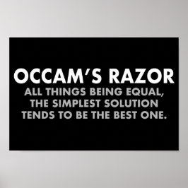 Occams Razor Definition Science Classroom Poster
