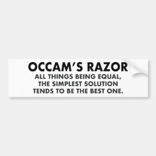 Occams Razor Definition Science Geek Bildekal
