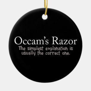 Occams Razor-lösning av vetenskapliga problem Julgransprydnad Keramik