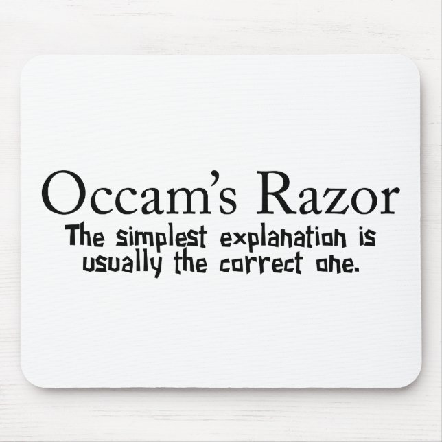 Occams Razor-lösning på vetenskapliga problem Musmatta (Framsidan)