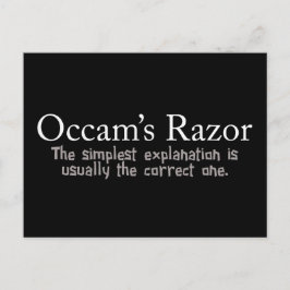 Occams Razor-lösning på vetenskapliga problem Vykort