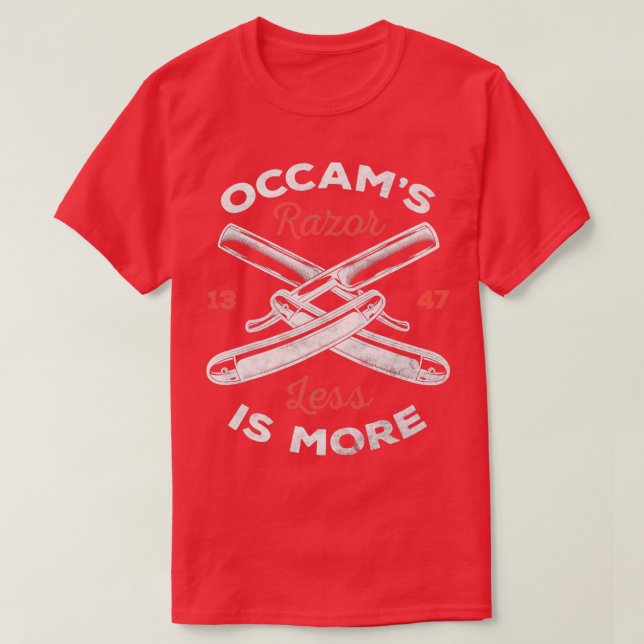 Occams Razor Philosophy Roligt Princip 2 T Shirt (Design framsida)