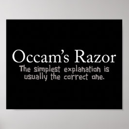 Occams Razor Principen Poster