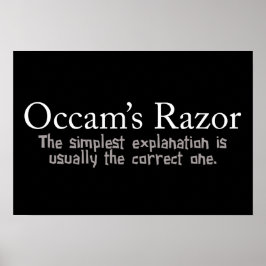 Occam's Razor Principle Poster