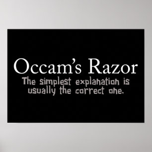 Occam's Razor Principle Poster