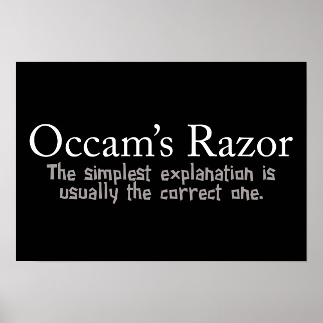 Occam's Razor Principle Poster (Framsidan)