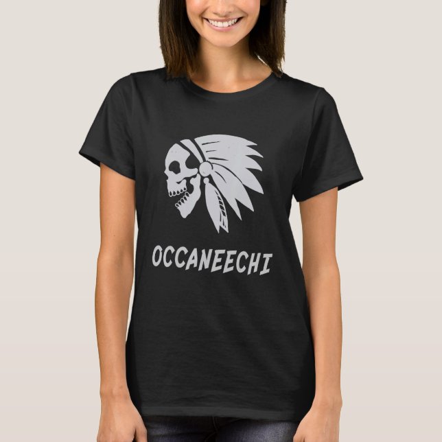 Occaneechi Native American IndianBorn Freedom Evil T Shirt (Framsida)